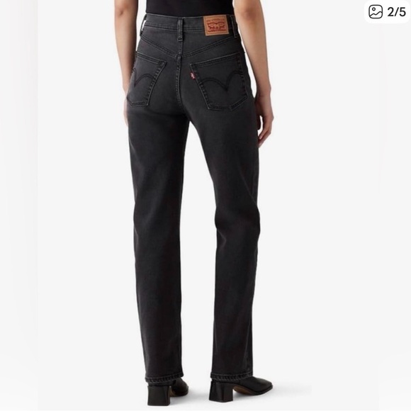 Levi's Women's High Rise Black Jeans - Picture 2 of 5
